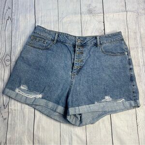 Forever 21 Button Fly Denim Shorts